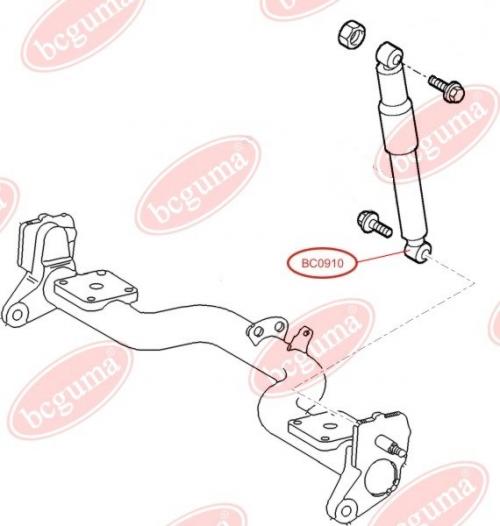 Втулка заднього амортизатора нижня