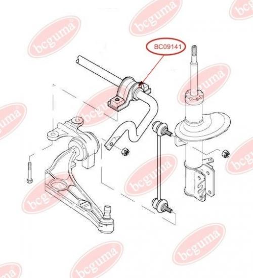 Подушка переднього стабілізатора, неармована