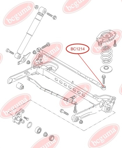 Сайлентблок поперечної тяги, правий