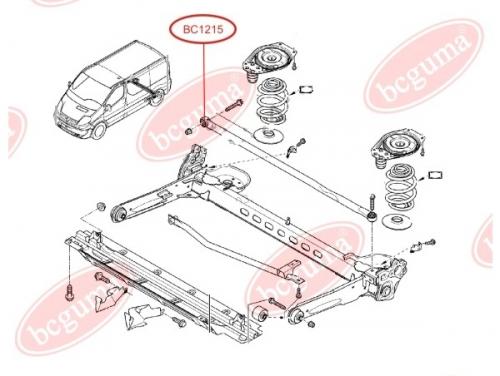 Сайлентблок поперечної тяги, лівий