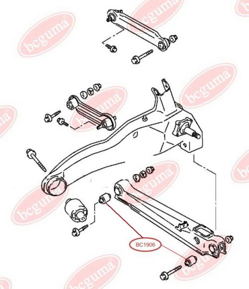 Сайлентблок заднього поперечного важеля підвіски