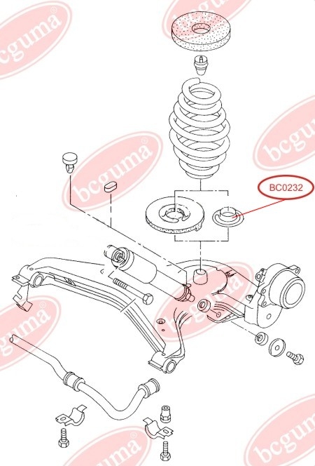 Подушка задньої пружини, нижня, підсилена "BAD ROADS"