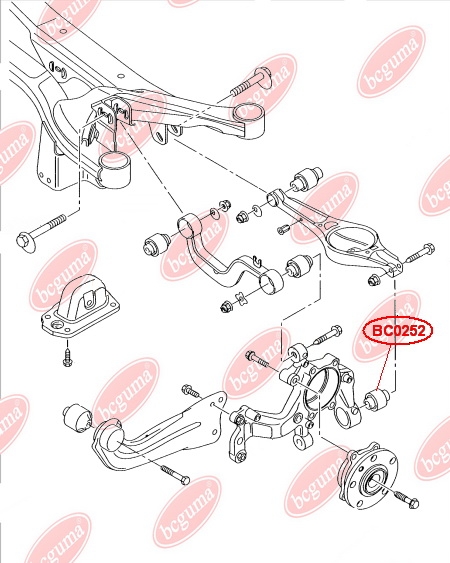 Сайлентблок заднього нижнього важеля зовнішній