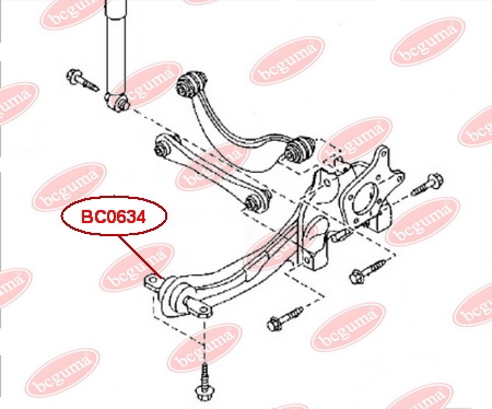 Сайлентблок заднього поздовжнього важеля