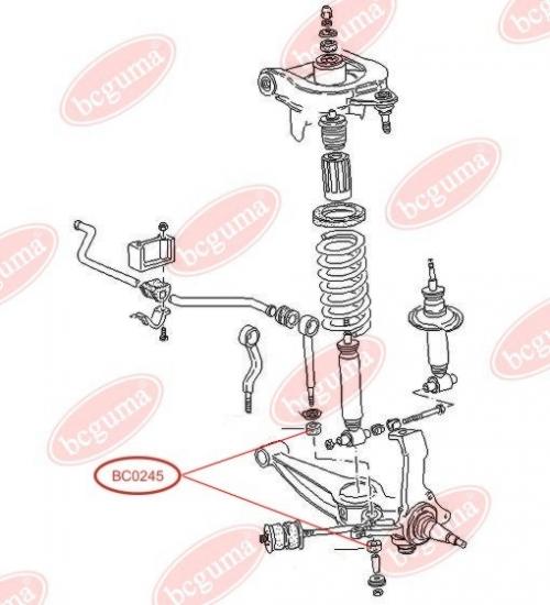 Втулка стабілізатора переднього верхня