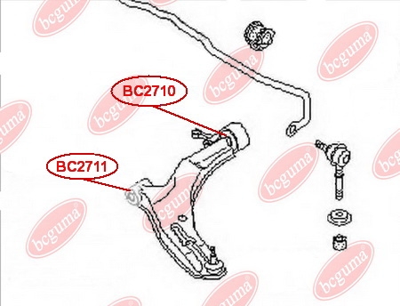 Сайлентблок переднього важеля, передній