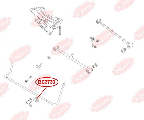 Втулка стабілізатора заднього
